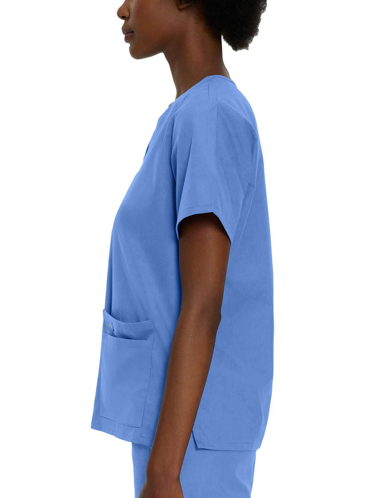 Women's 4-Pocket Durable V-Neck Top - 8219 - Ceil Blue