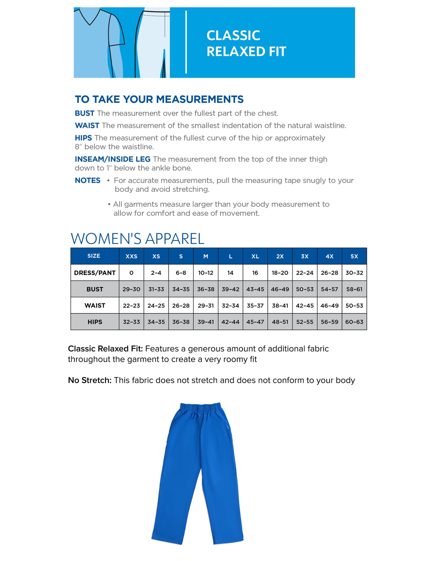 Women's 2-Pocket High-Rise Elastic Waist Straight Leg Pant - 8327 - Grape