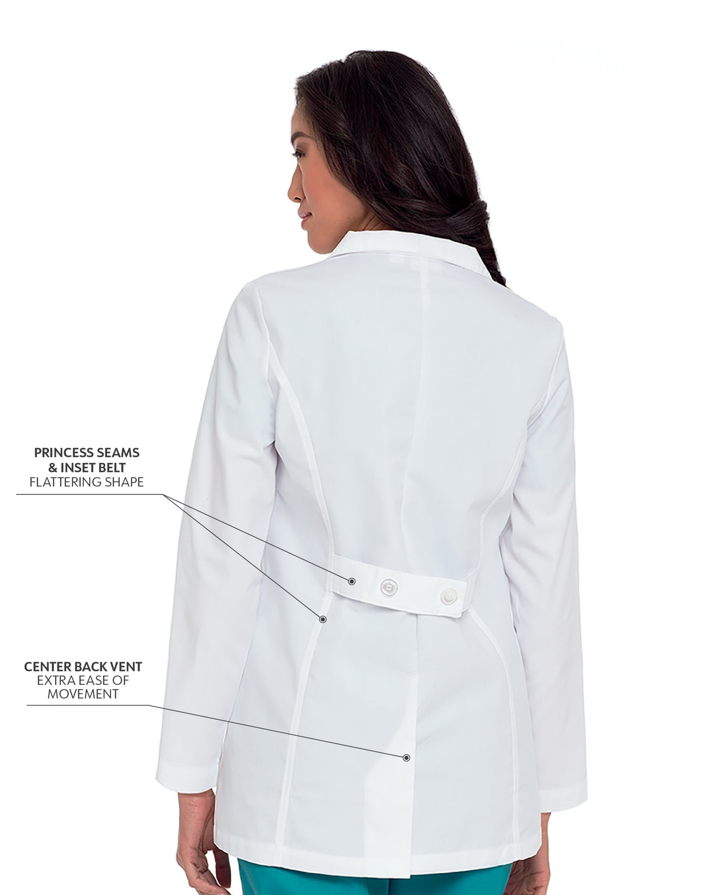 Women's Three-Pocket 31" Consultation Lab Coat - 8726 - White