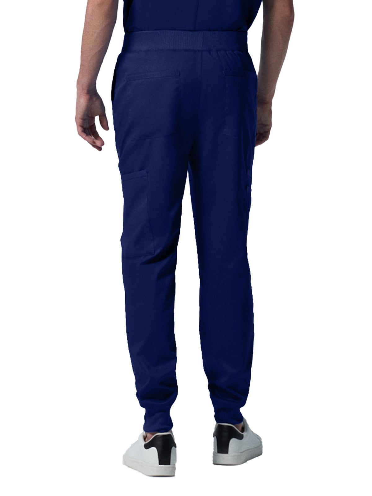 Men's 7-Pocket Mid-Rise Rib-Knit Elastic Waist Jogger Pant - LB407 - Galaxy