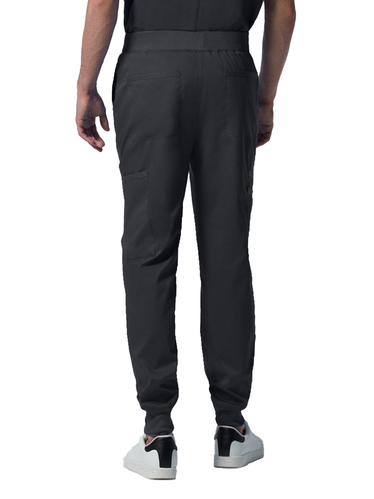 Men's 7-Pocket Mid-Rise Rib-Knit Elastic Waist Jogger Pant - LB407 - Graphite