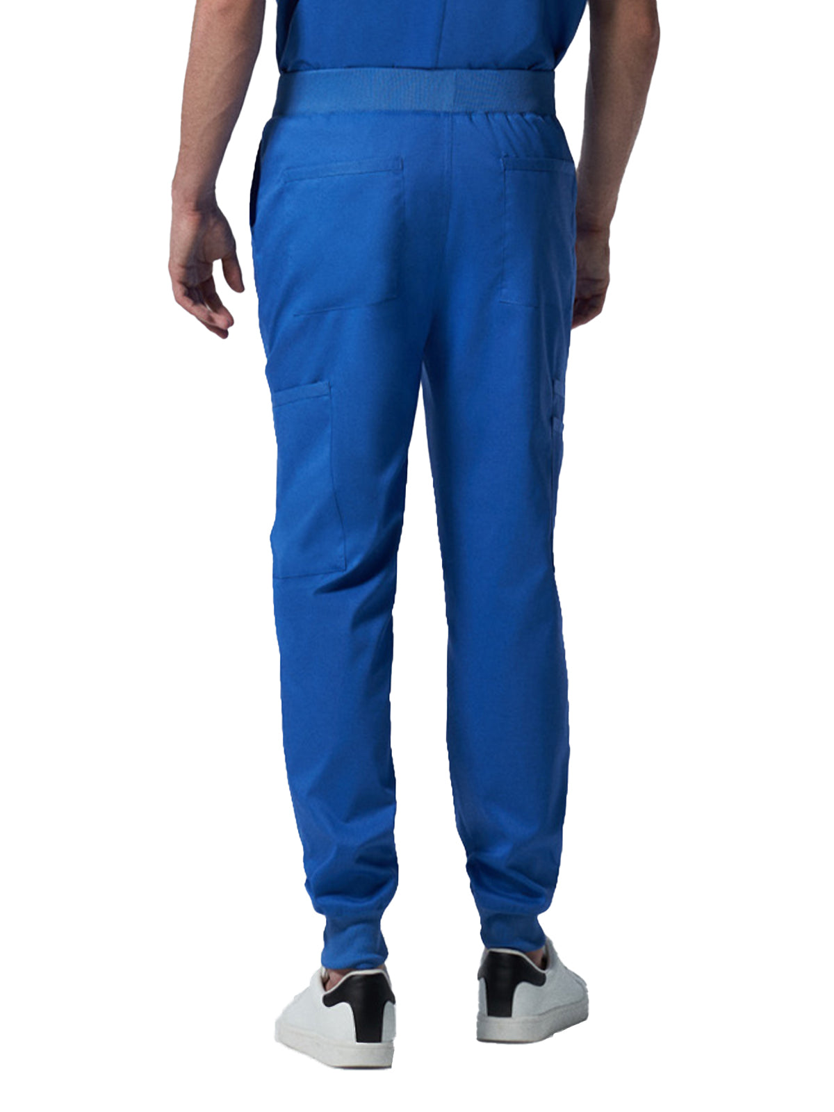Men's 7-Pocket Mid-Rise Rib-Knit Elastic Waist Jogger Pant - LB407 - Royal