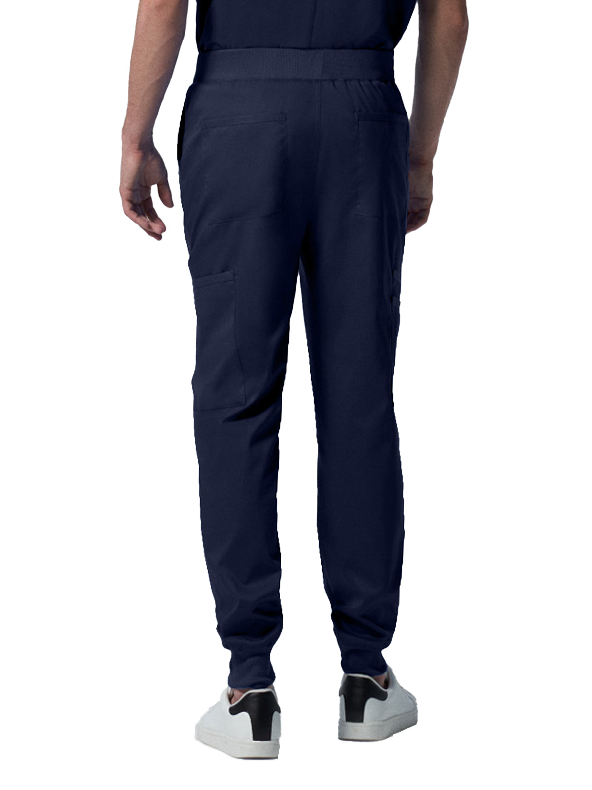 Men's 7-Pocket Mid-Rise Rib-Knit Elastic Waist Jogger Pant - LB407 - True Navy