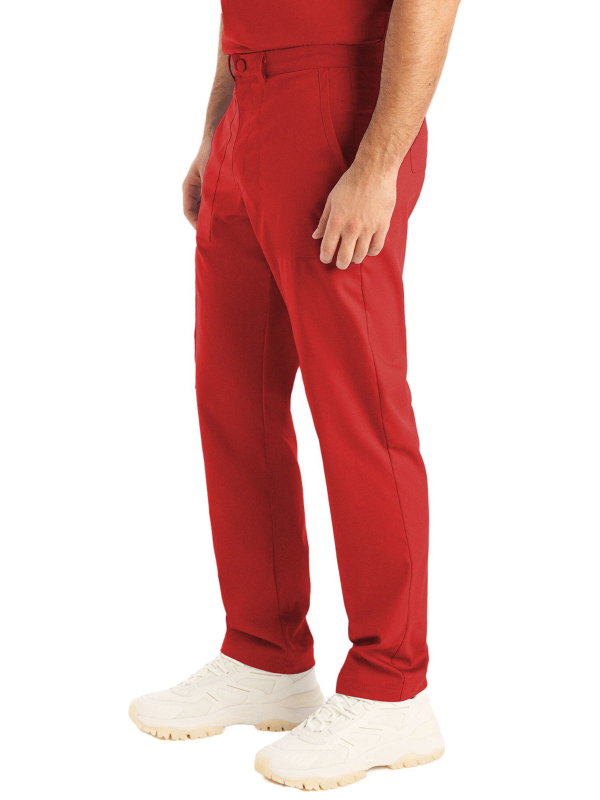 Men's 6-Pocket Zipper Fly Straight Leg Pant - LB408 - True Red