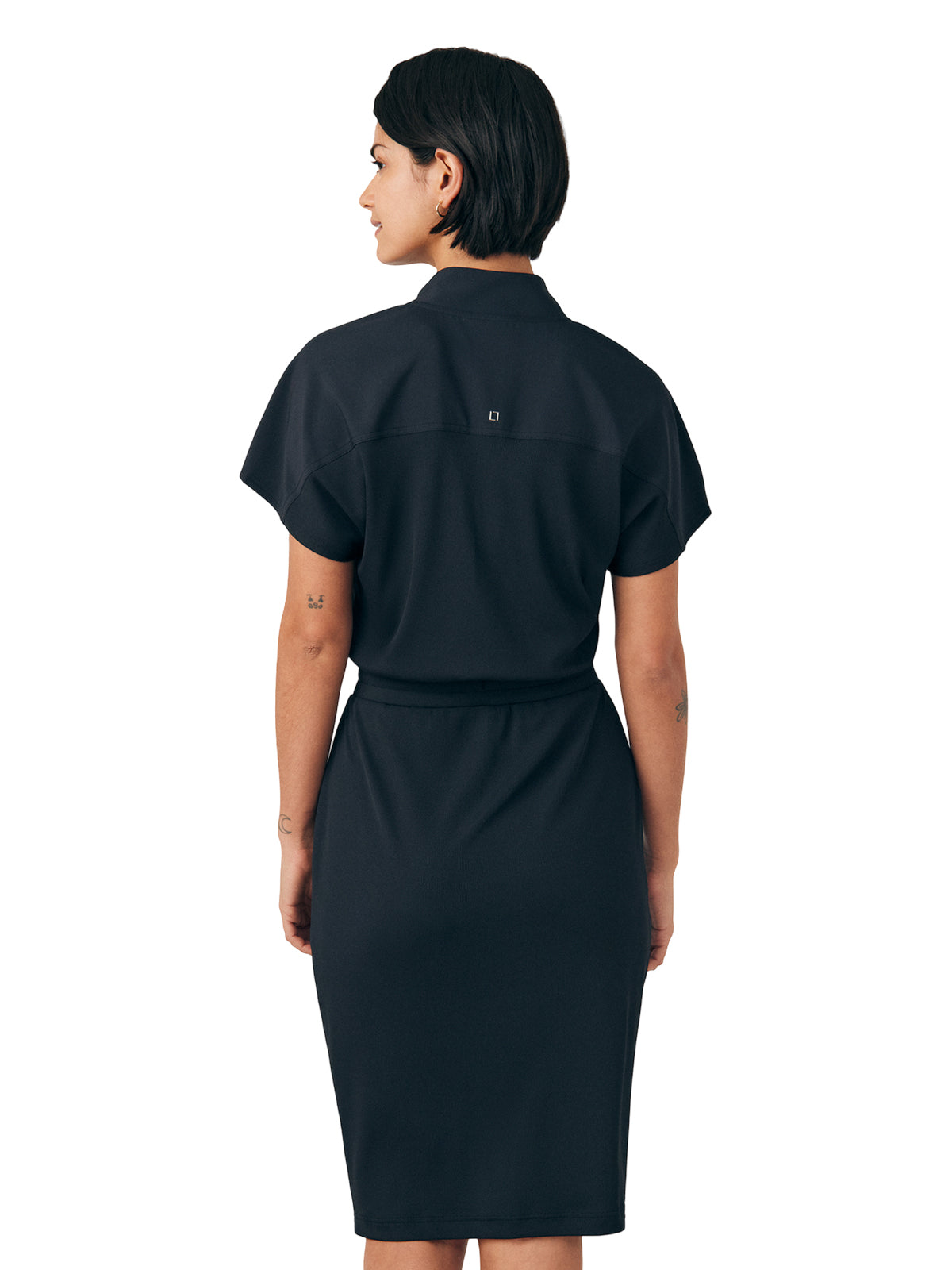 Women's Three-Pocket Dress - LD607 - Black