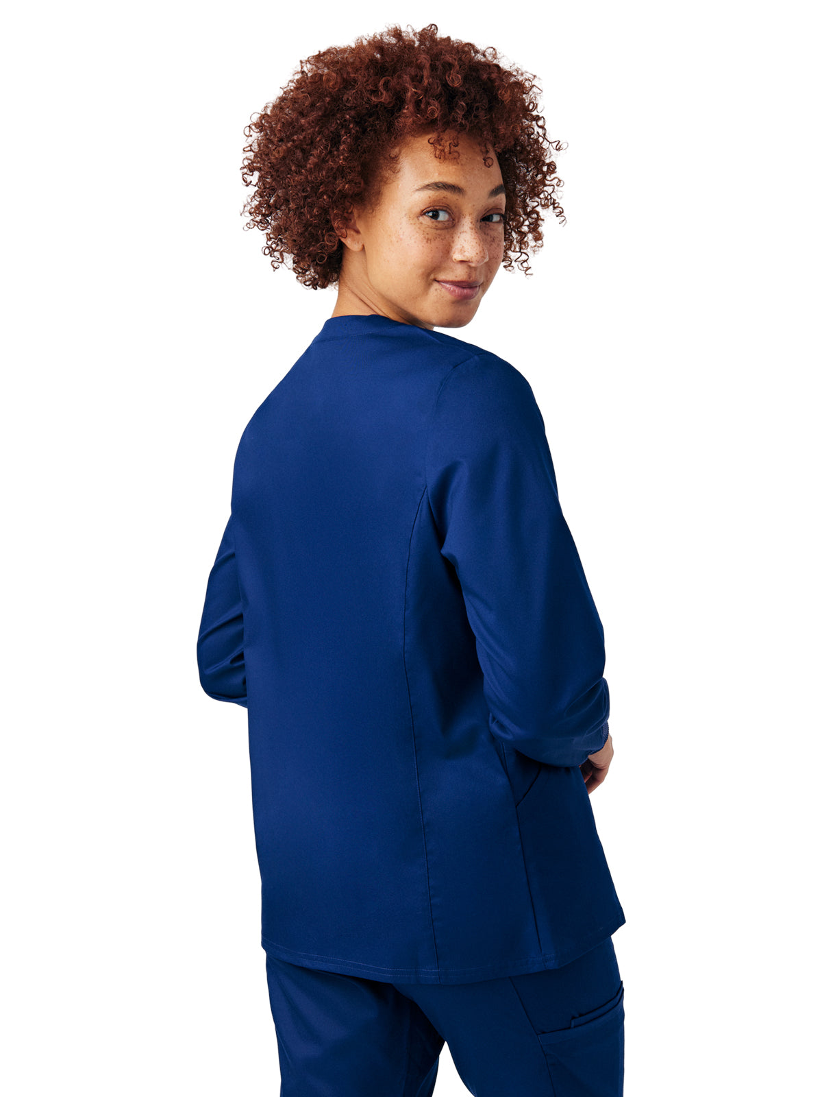 Women's Three-Pocket Scrub Jacket - LJ706 - True Navy