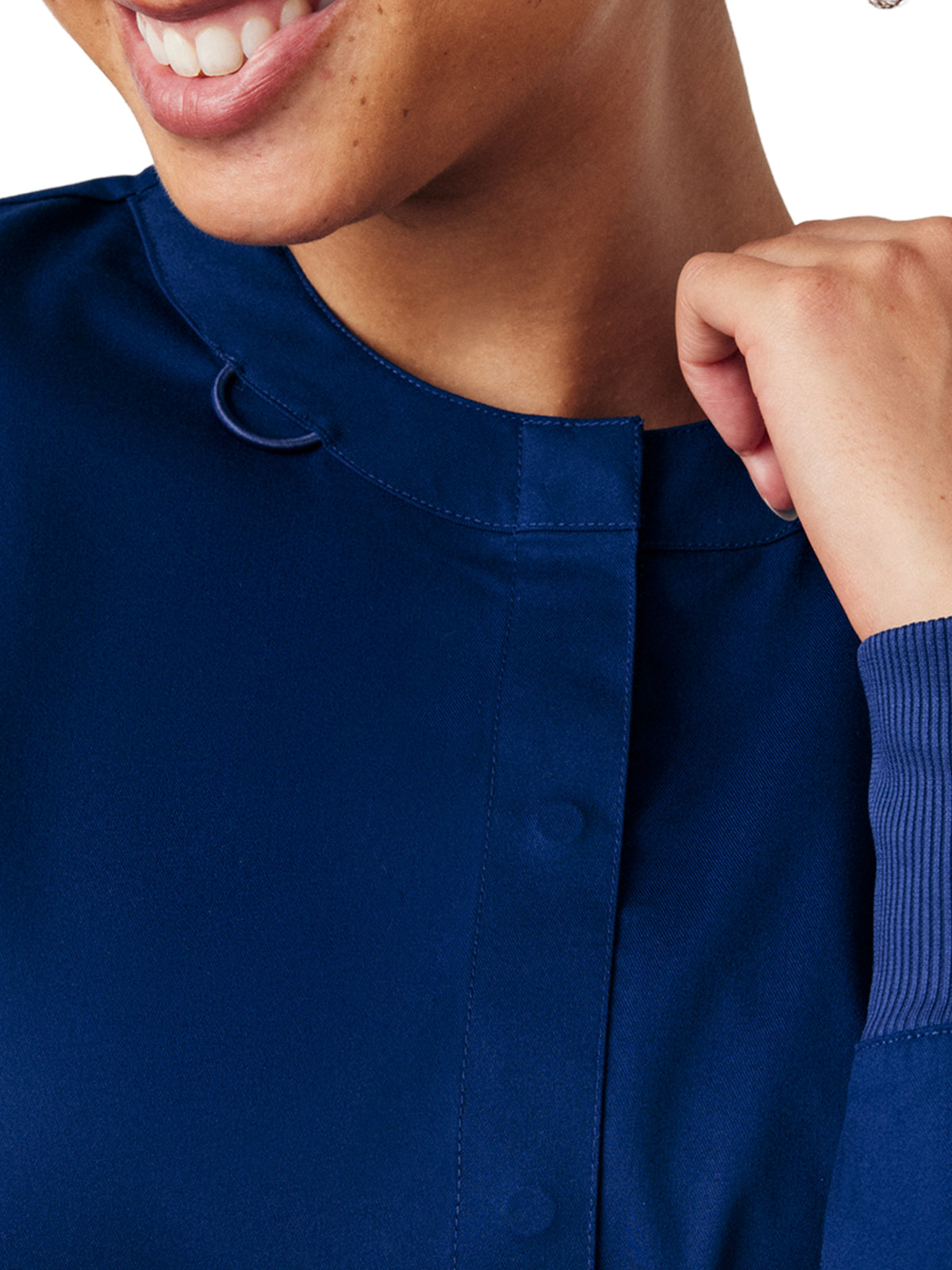 Women's Three-Pocket Scrub Jacket - LJ706 - True Navy