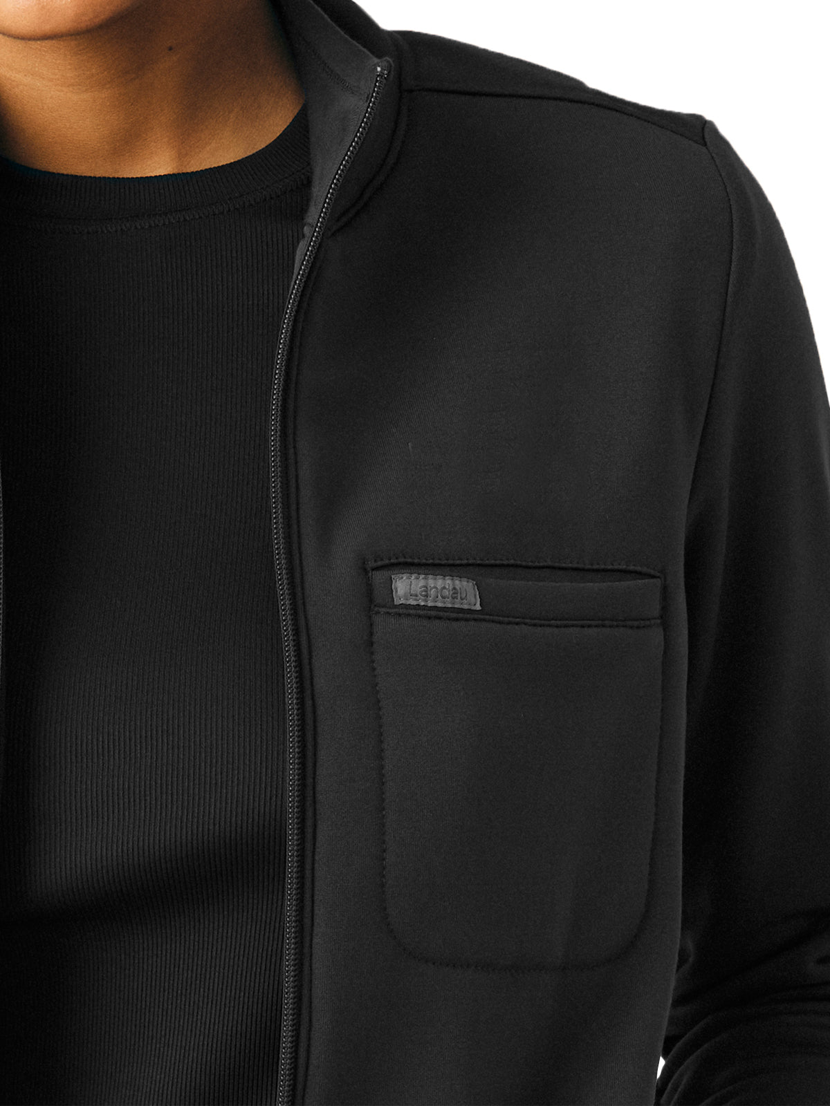 Women's Zip-Front Fleece Jacket - LJ708 - Black