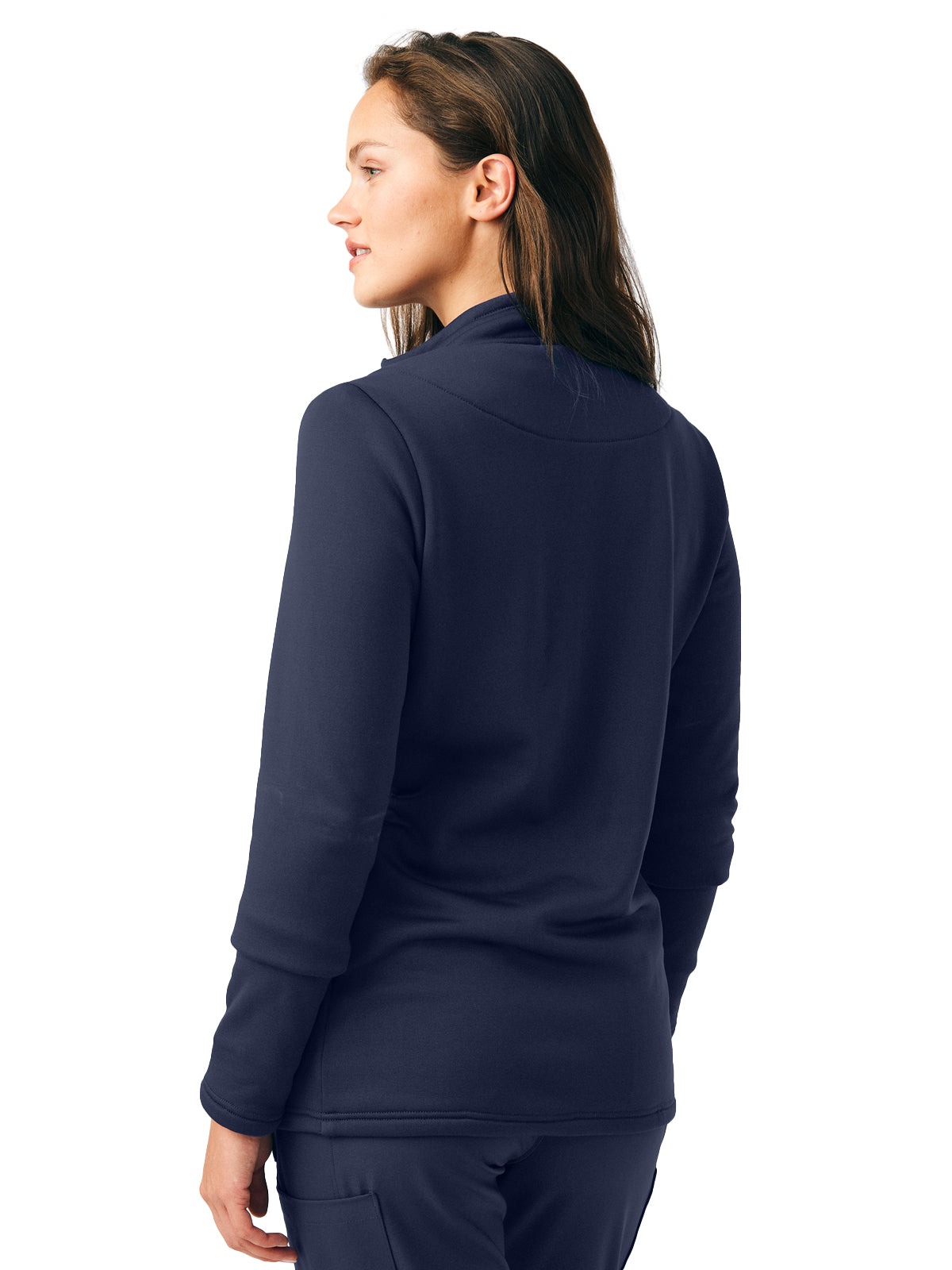 Women's Zip-Front Fleece Jacket - LJ708 - Navy