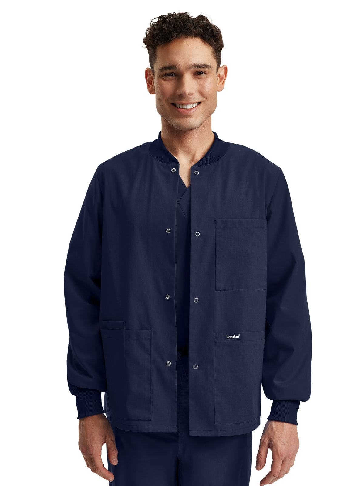 Unisex Snap Front Warm-Up Jacket - LJ709 - Navy