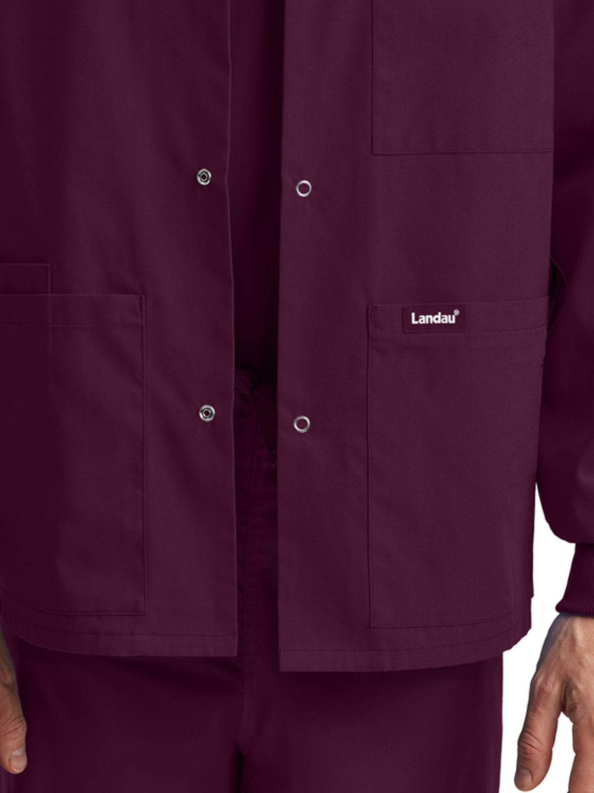 Unisex Snap Front Warm-Up Jacket - LJ709 - Wine