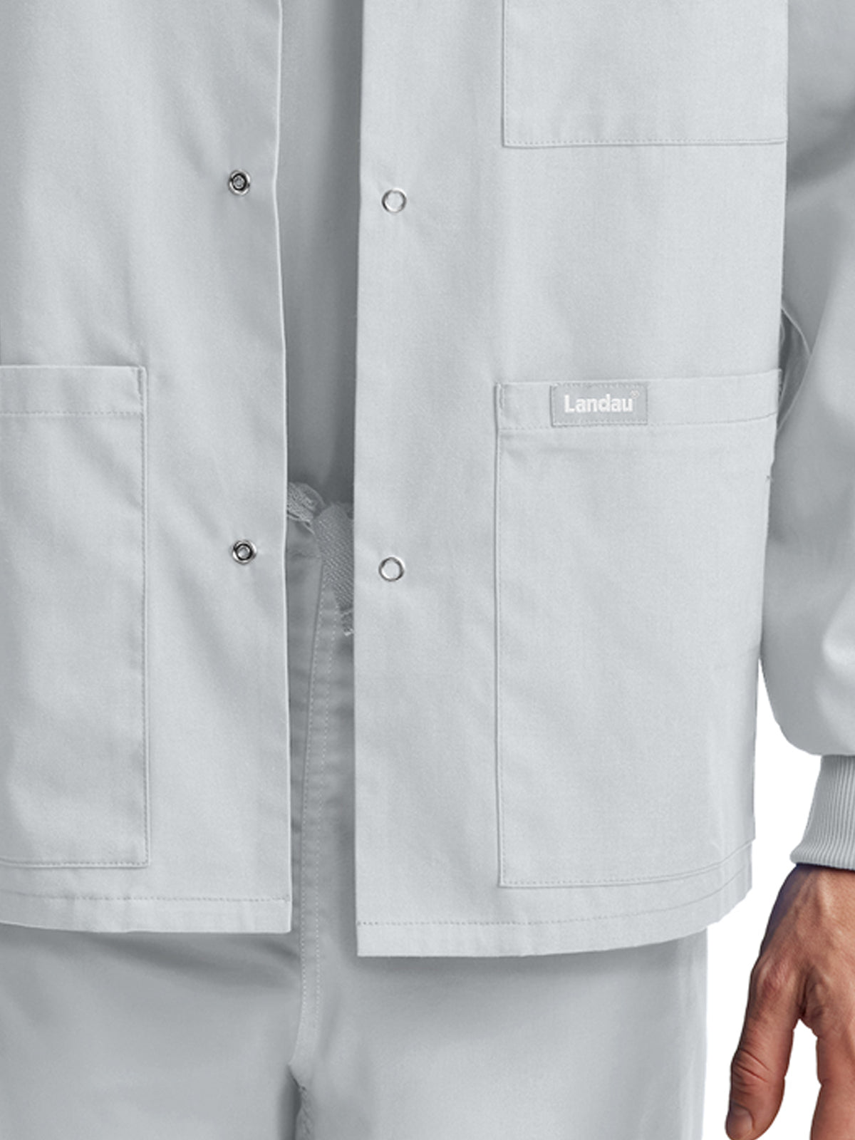 Unisex Snap Front Warm-Up Jacket - LJ709 - White