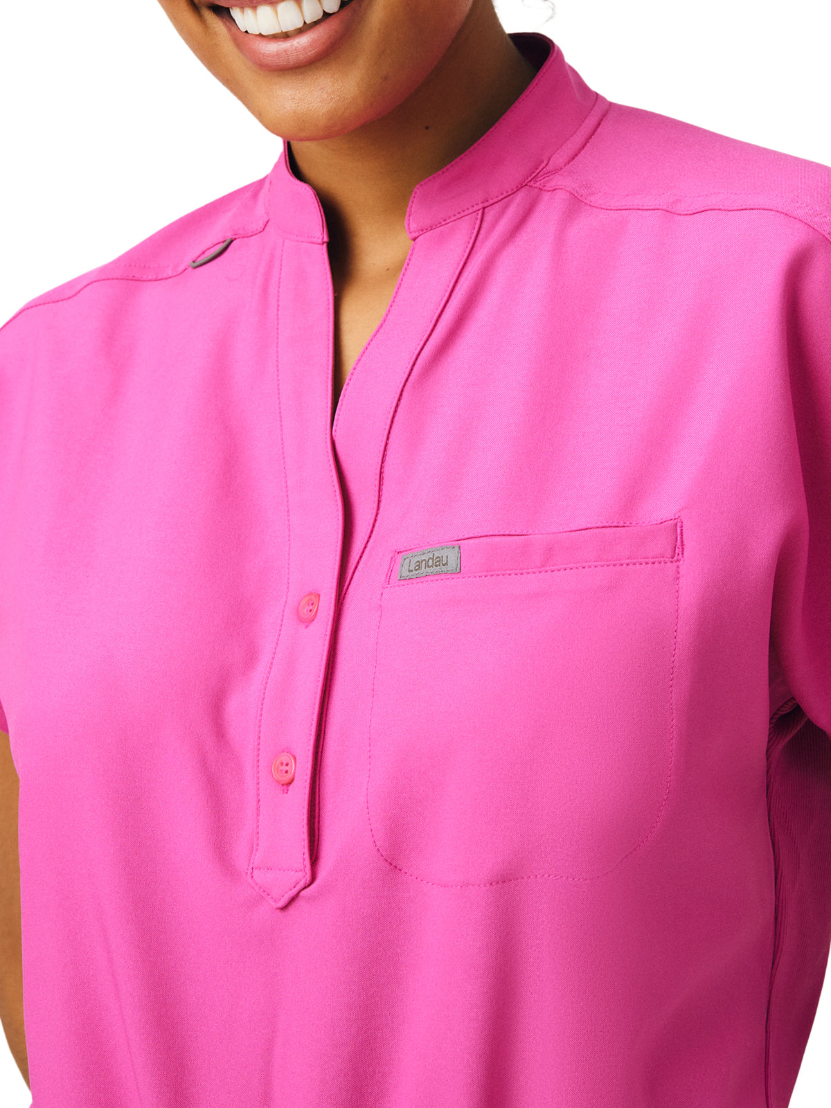 Women's One-Pocket Scrub Bodysuit - LO606 - Rose Violet