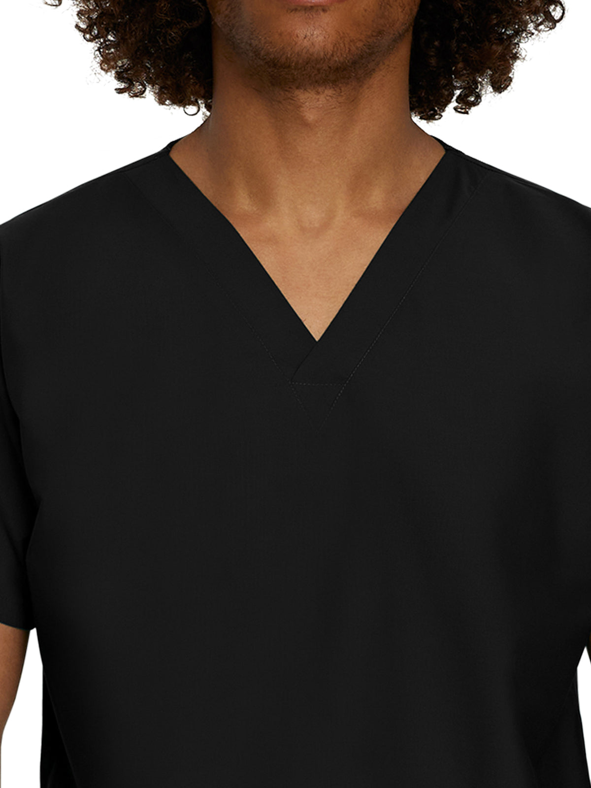 Unisex No-Pocket Tuckable V-Neck Top - LT102 - Black