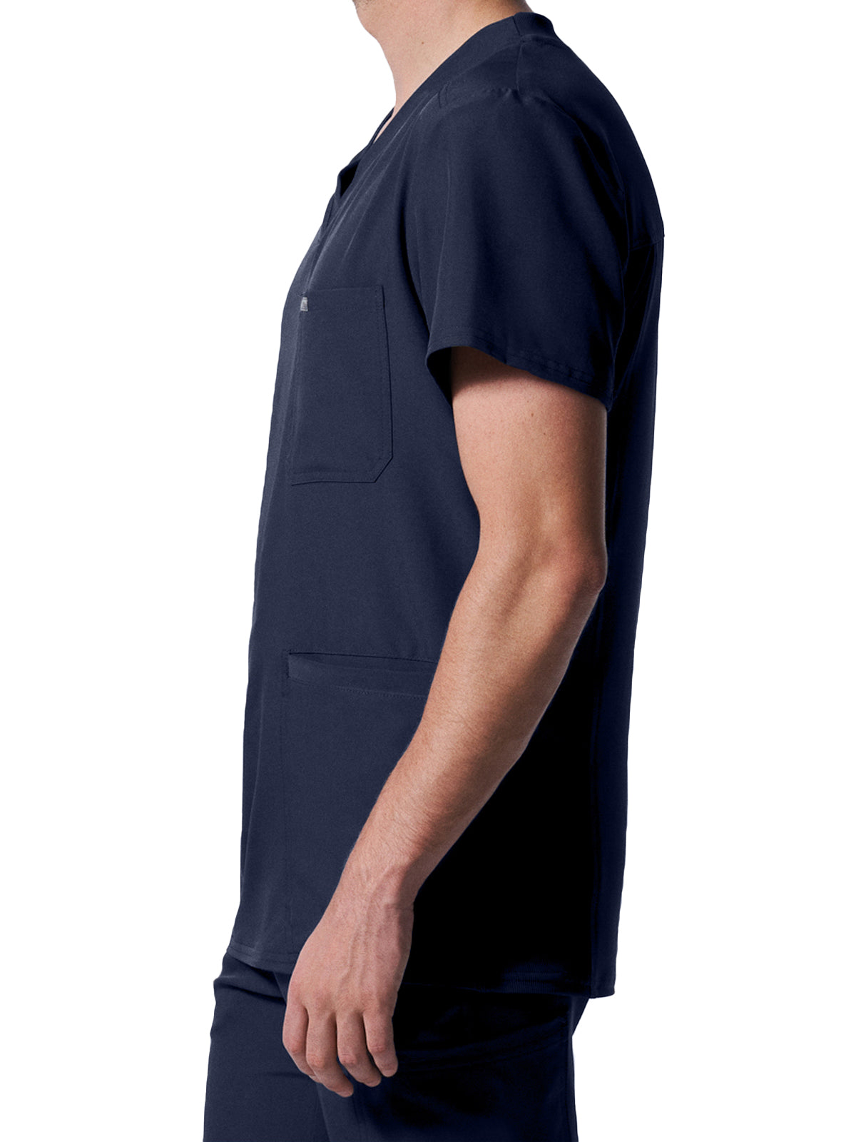 Men's 4-Pocket Back Yoke V-Neck Top - LT110 - Navy