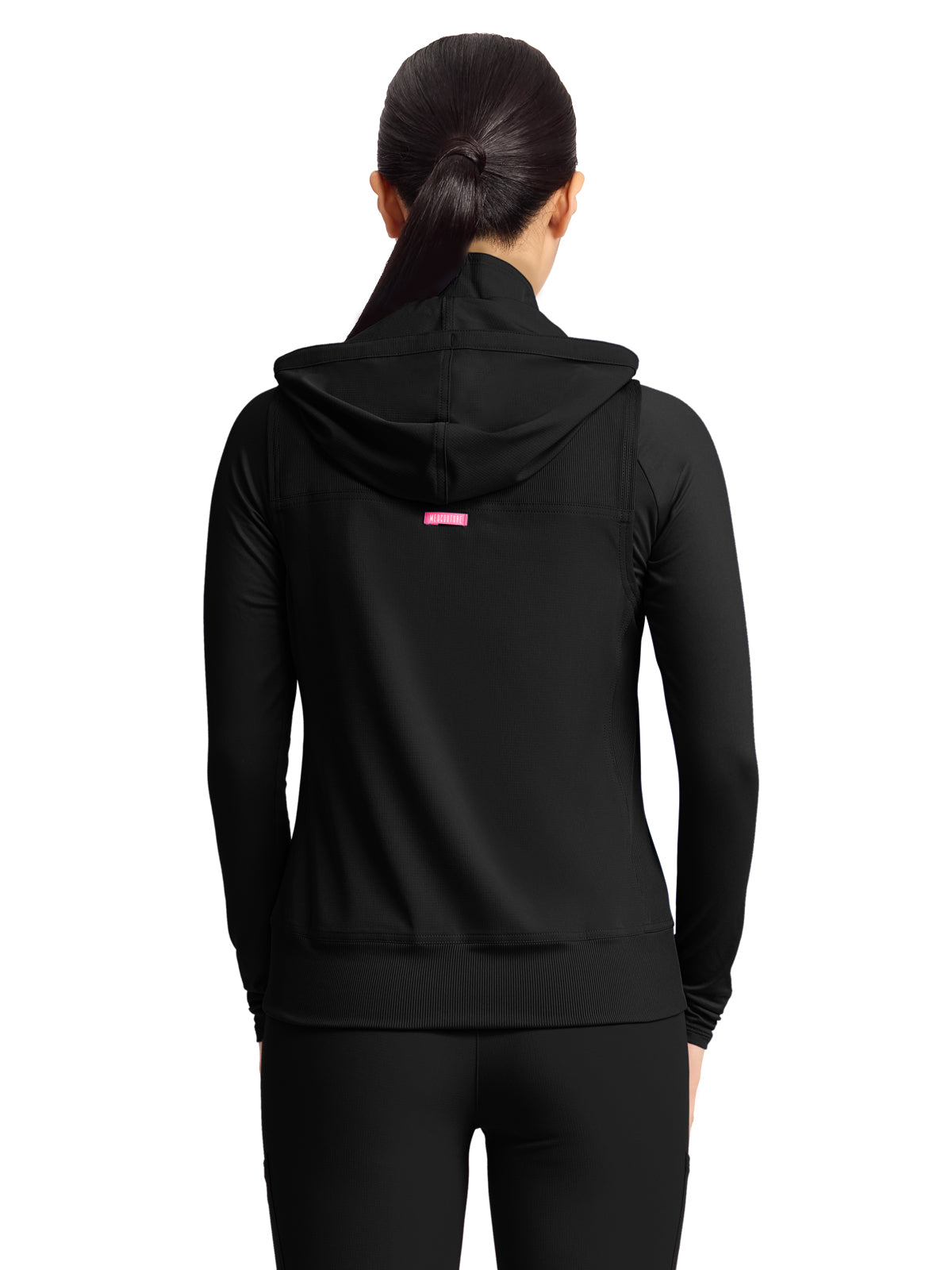 Women's 4-Pocket Zip Front Vest - 500 - Black