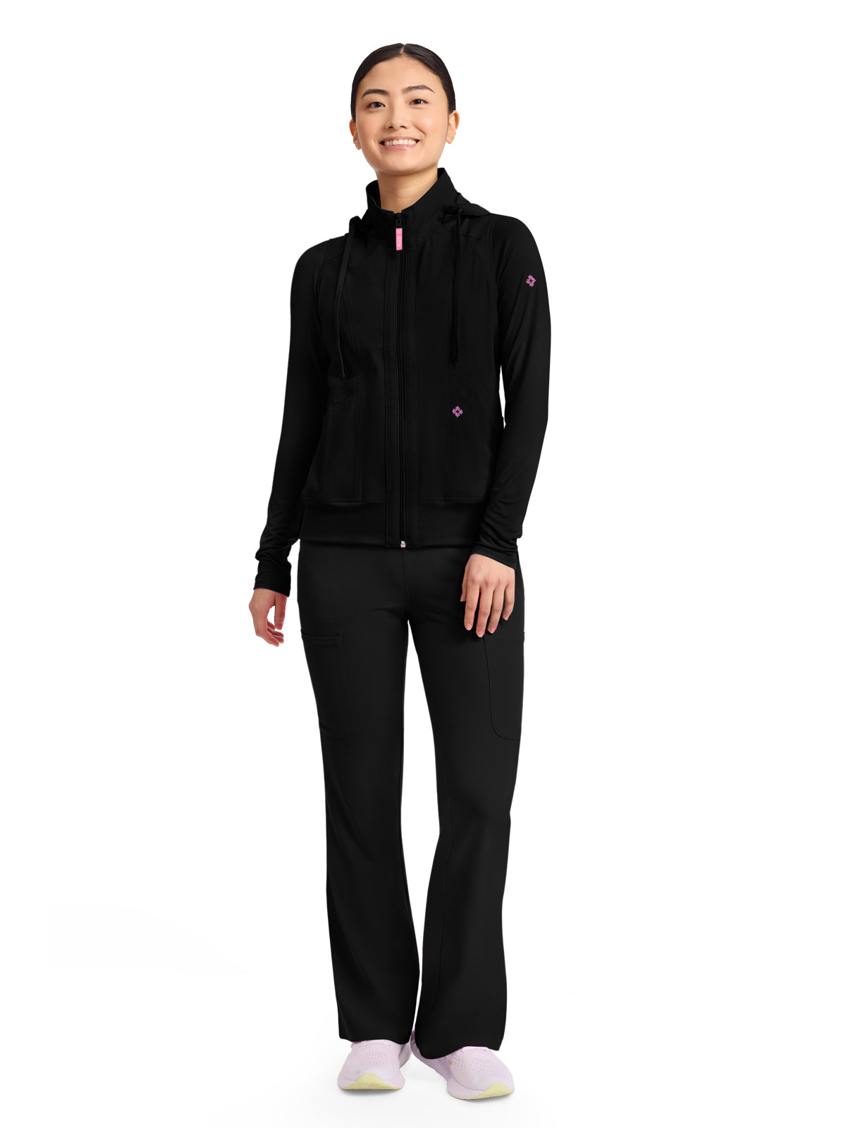 Women's 4-Pocket Zip Front Vest - 500 - Black
