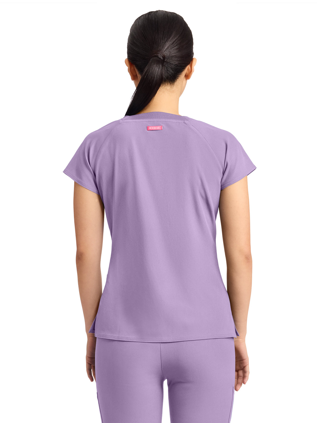 Women's 3-Pocket Square Neck Scrub Top - 704 - Digital Lavender