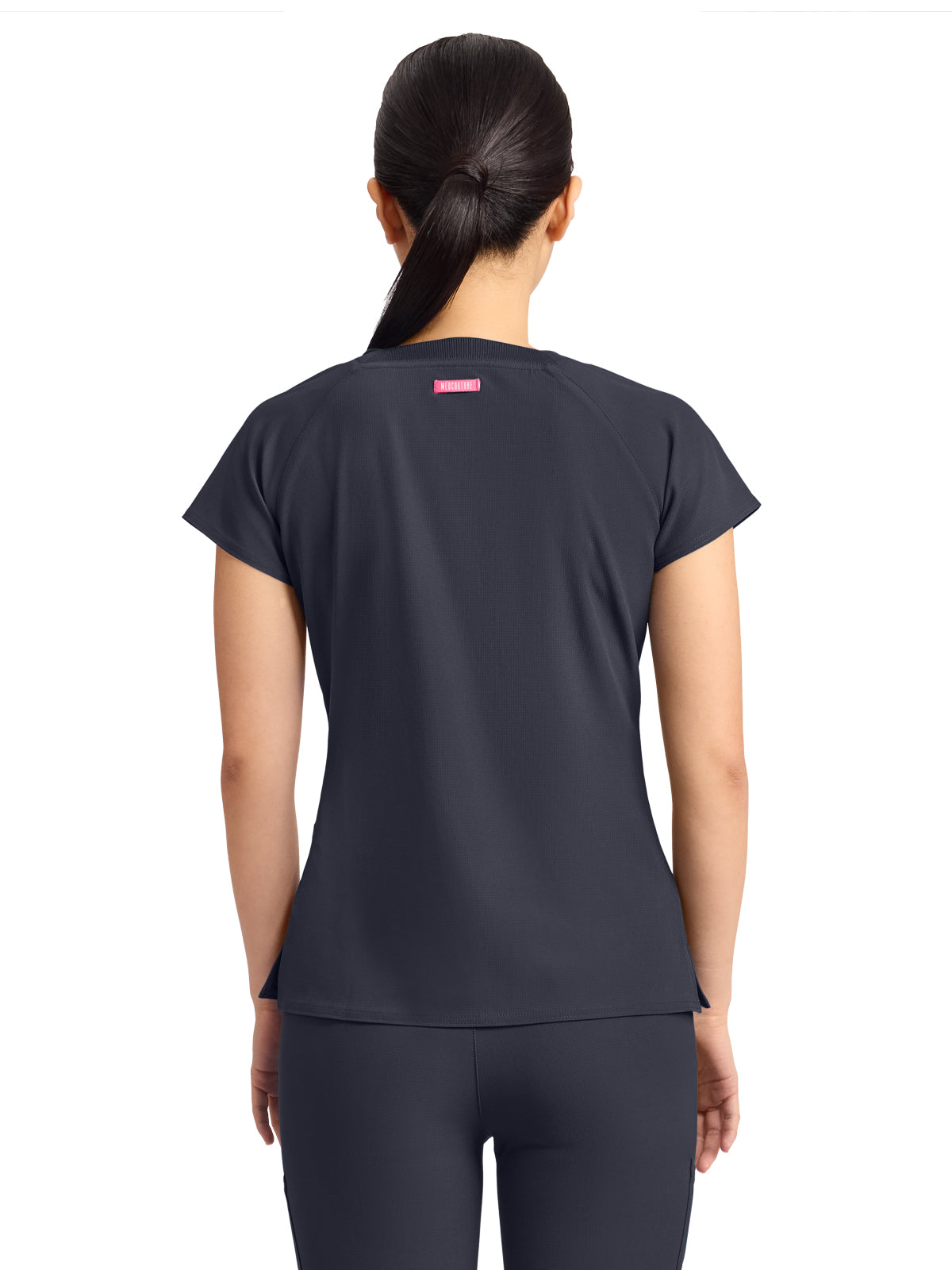 Women's 3-Pocket Square Neck Scrub Top - 704 - Pewter