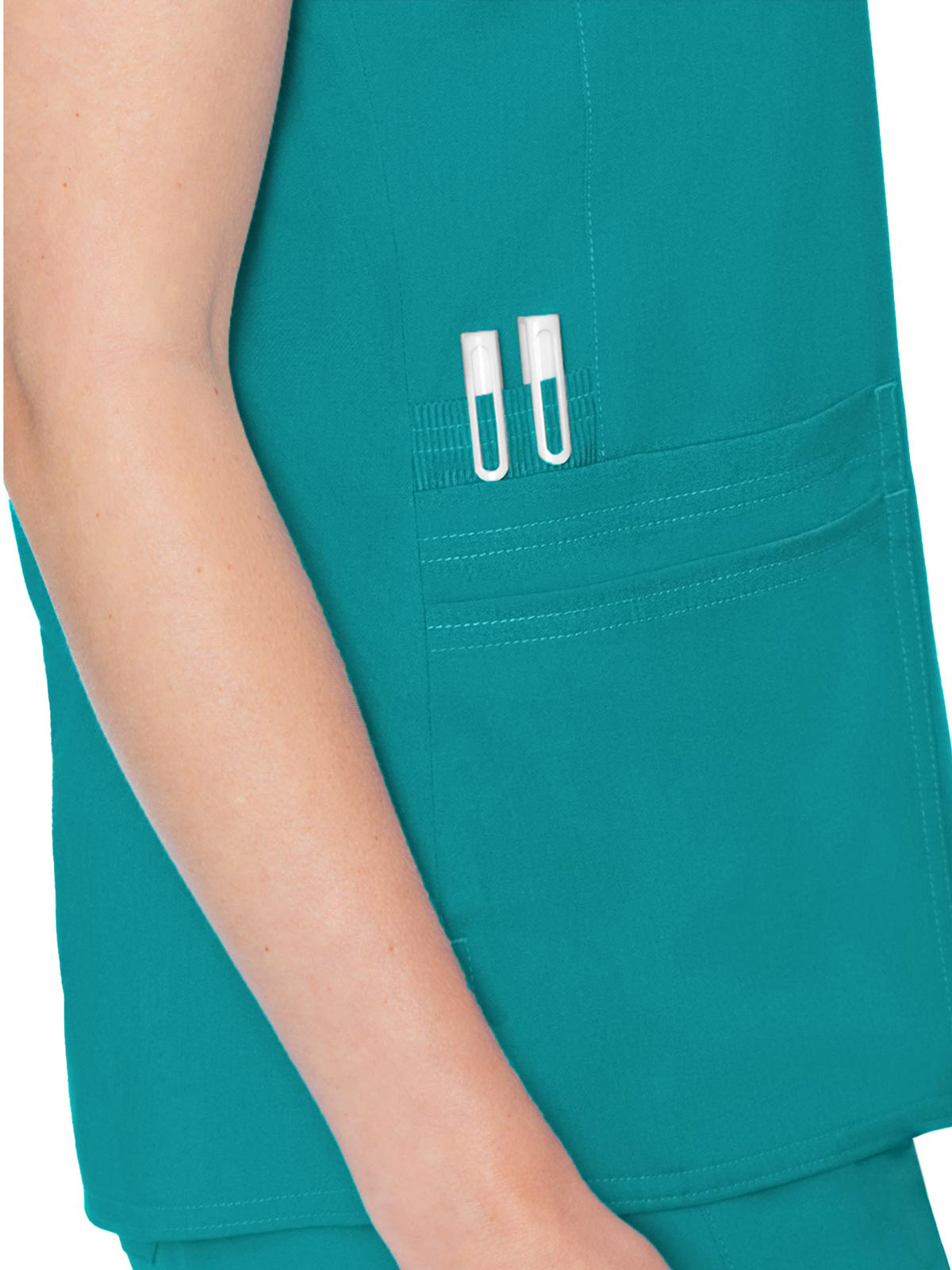 Women's 6-Pocket Raglan Sleeve Top - 7425 - Teal