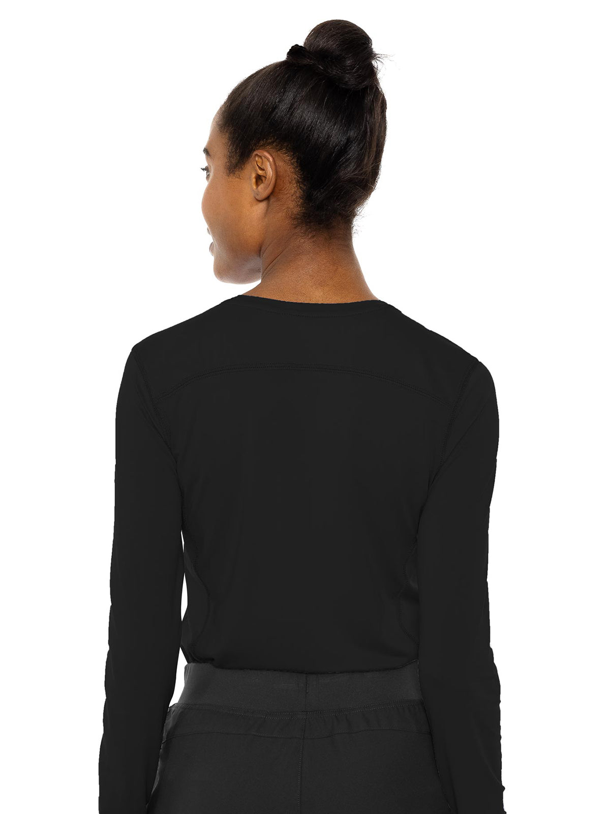 Women's Pocketless Performance Knit Underscrub Tee - 8499 - Black