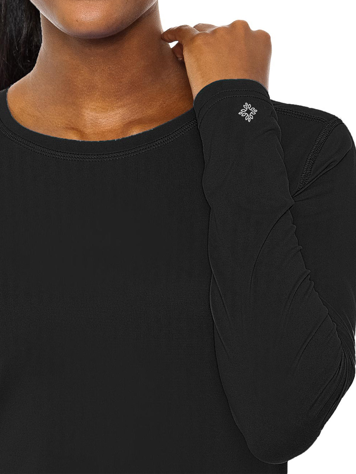 Women's Pocketless Performance Knit Underscrub Tee - 8499 - Black