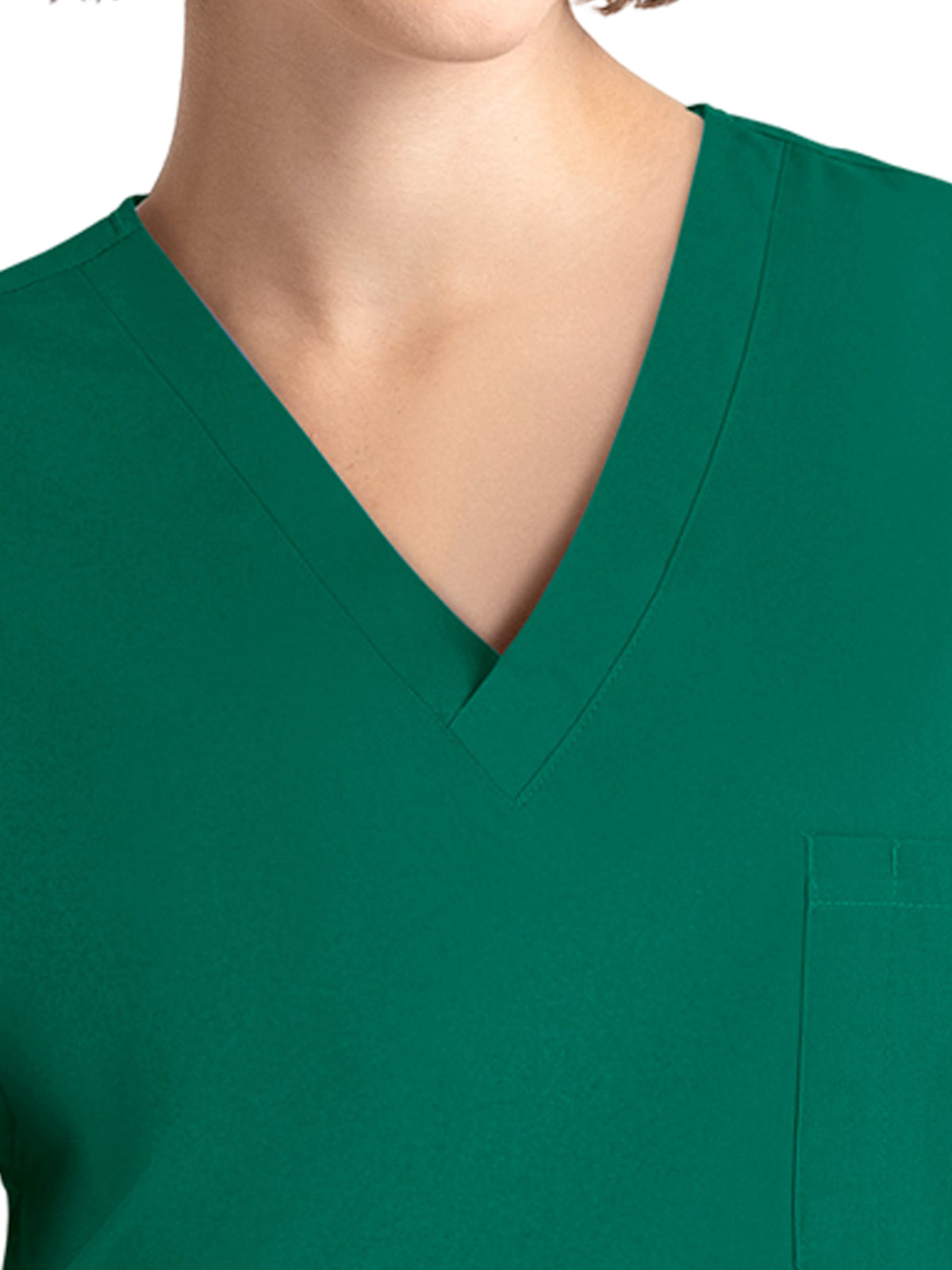 Unisex 1-Pocket V-Neck Top - 10101 - Hunter
