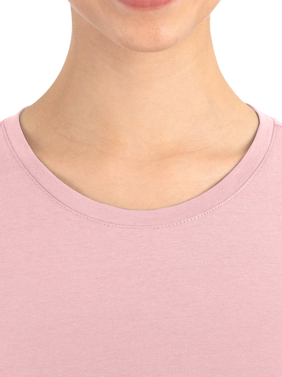 Women's Basic Long Sleeve Underscrub Tee - 6909 - Light Mauve