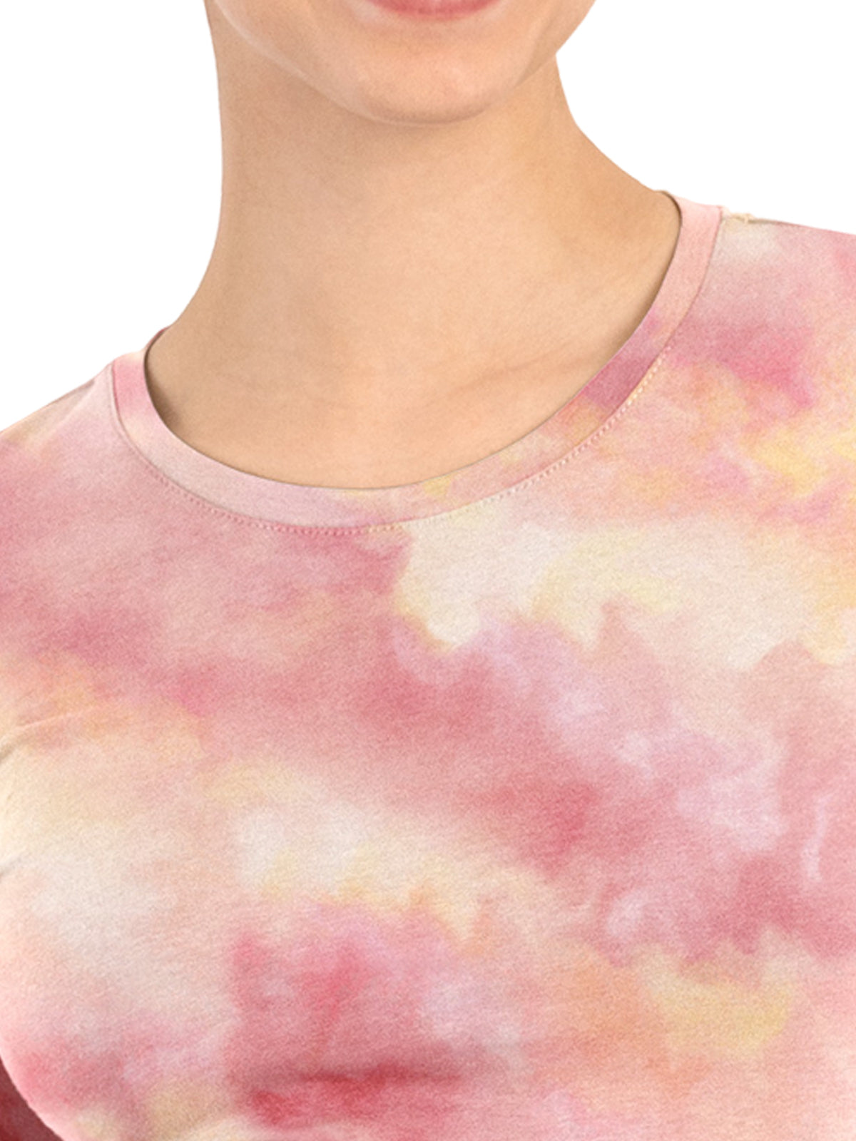 Women's Basic Long Sleeve Underscrub Tee - 6909 - Sorbet Print