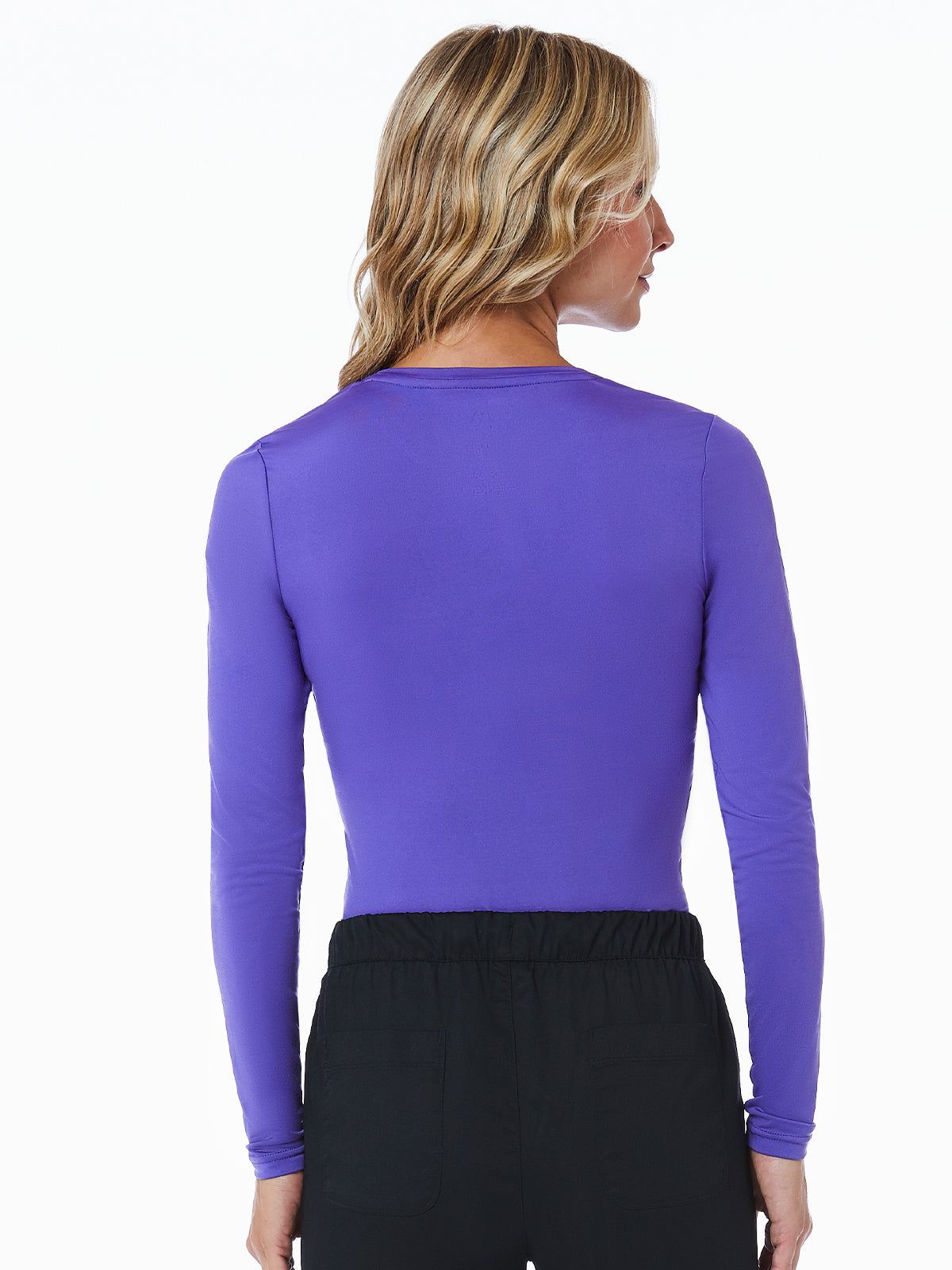 Women's Basic Long Sleeve Underscrub Tee - 6909 - Ultra Violet