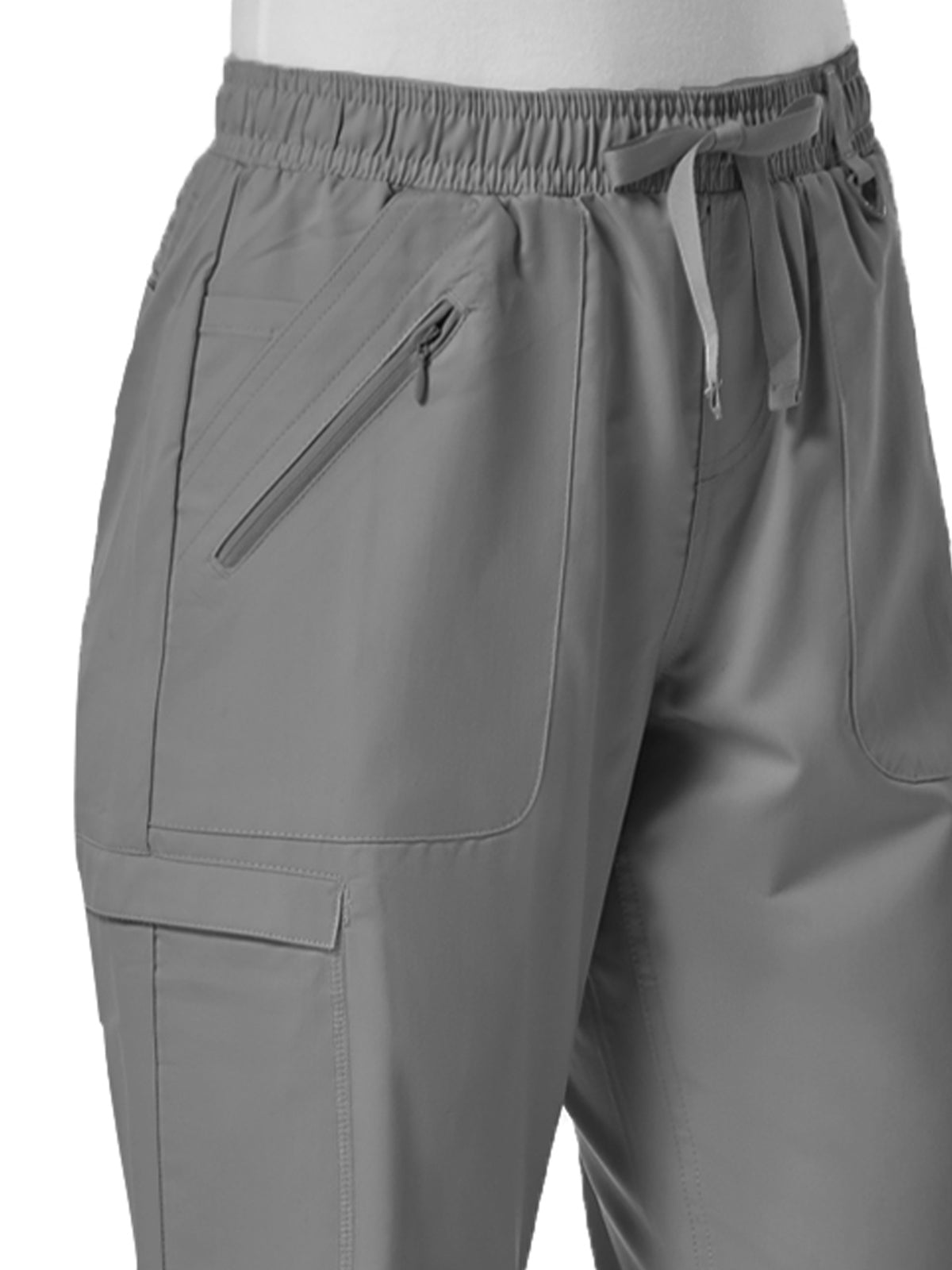 Women's Six-Pocket Full Elastic Pant - 7308 - Pewter