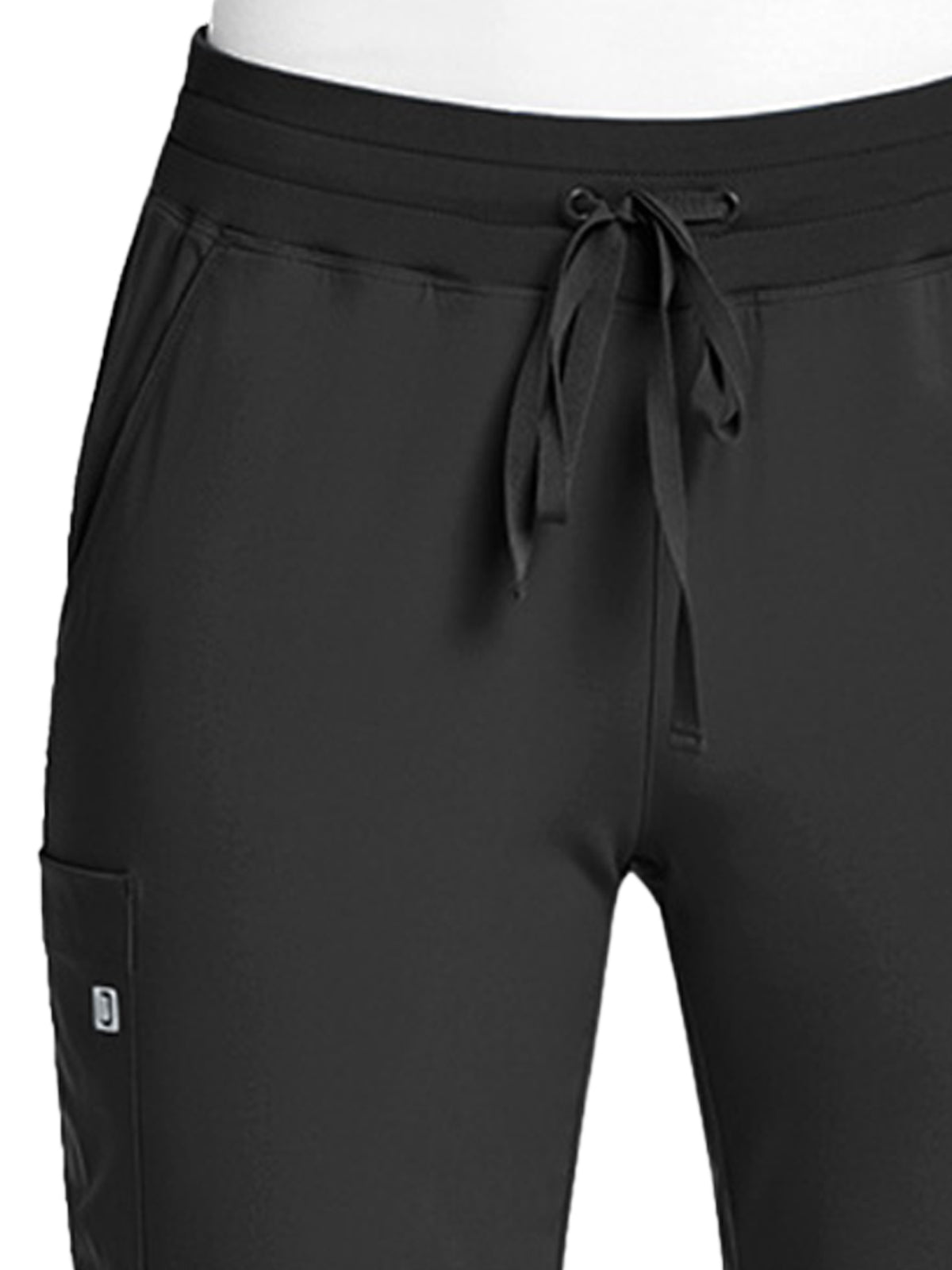 Women's Fitted Five-Pocket Jogger Pant - SJ202 - Black