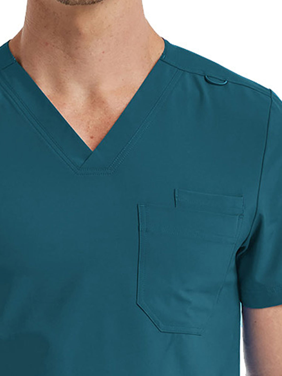 Unisex One-Pocket V-Neck Top - SJ501 - Caribbean