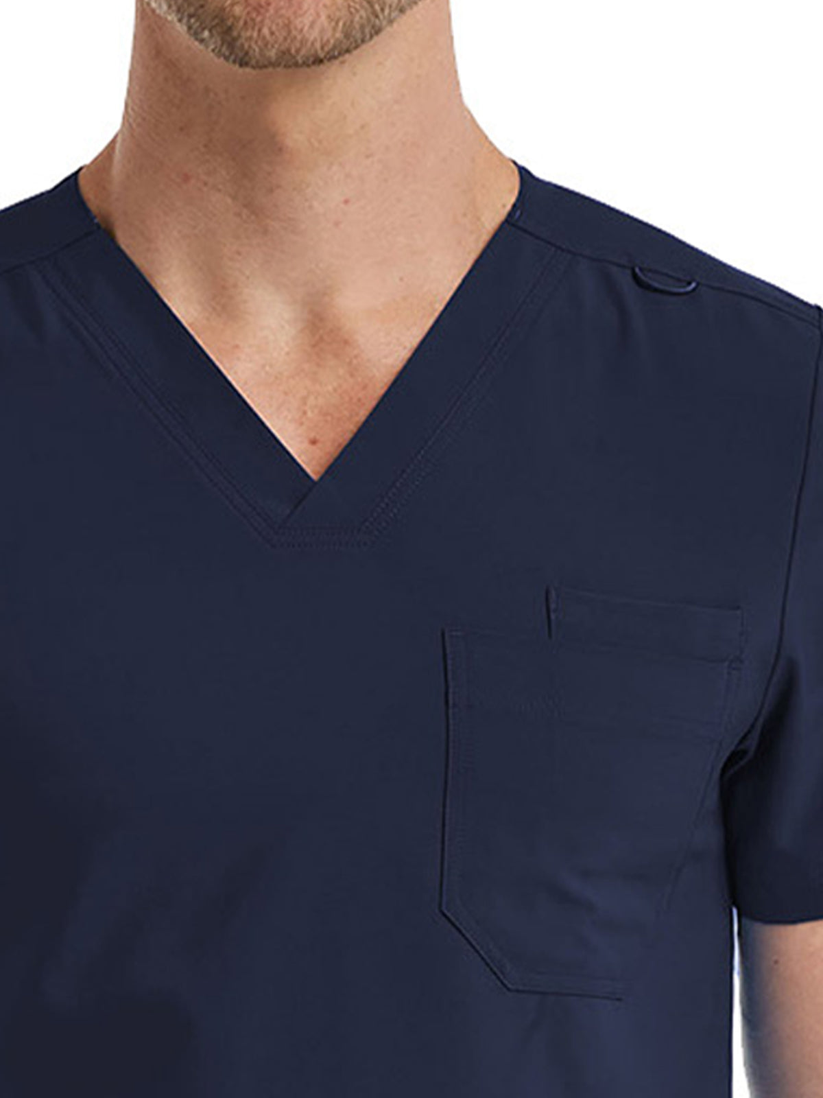 Unisex One-Pocket V-Neck Top - SJ501 - Navy