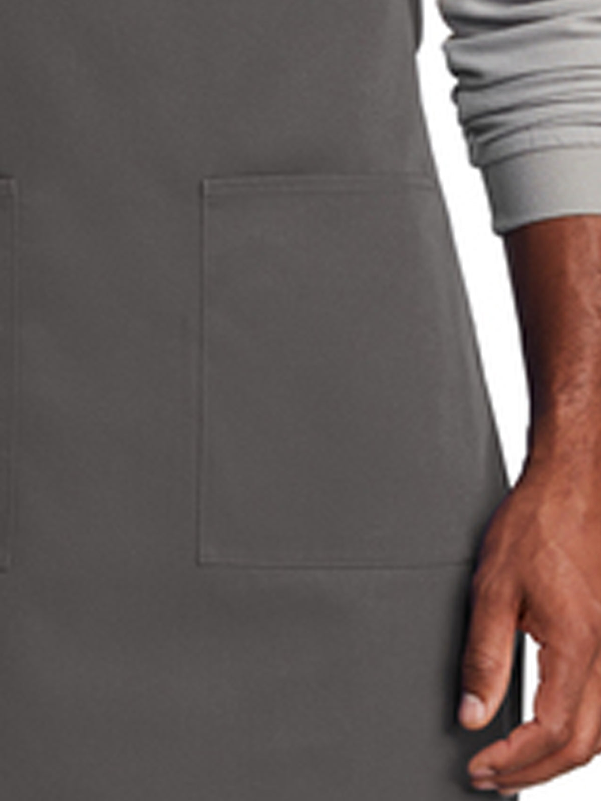 Unisex 2-Pocket Full-Length Bib Apron - A600 - Charcoal