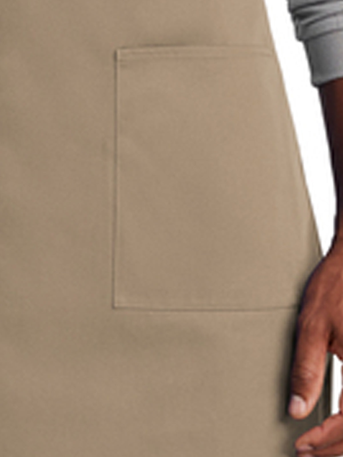 Unisex 2-Pocket Full-Length Bib Apron - A600 - Khaki