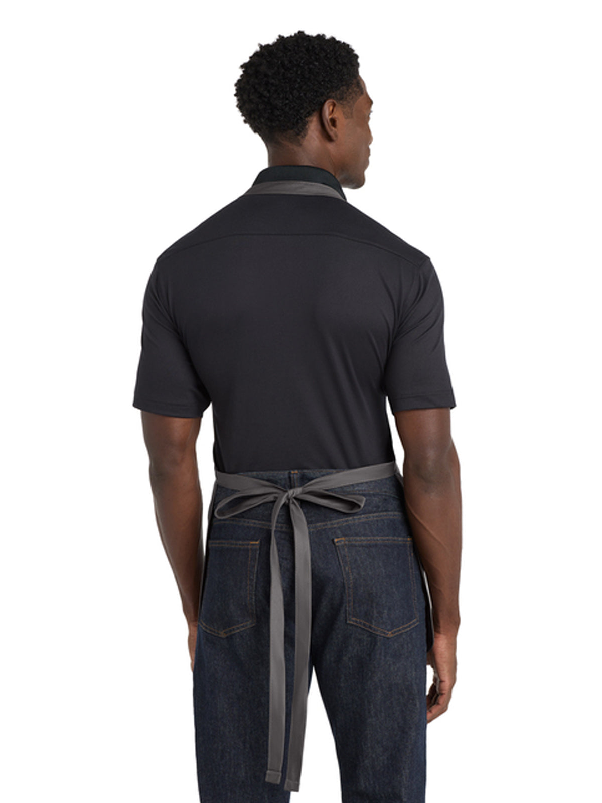Unisex 2-Pocket Medium-Length Bib Apron - A601 - Charcoal