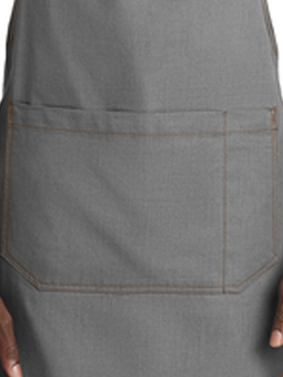 Unisex 2-Pocket Market Full-Length Bib Apron - A800 - Ash Grey
