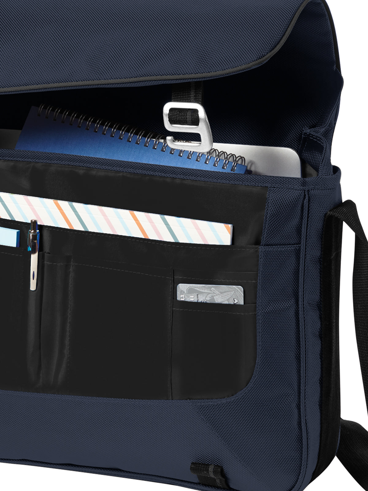 Transit Messenger Bag - BG302 - Dark Steel Blue/Black