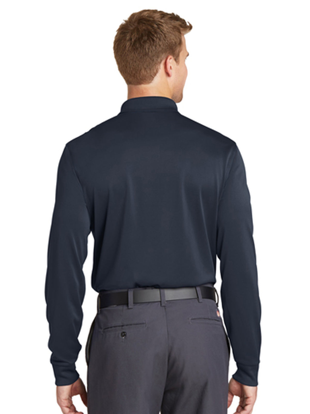 Men's Pocketless Long Sleeve Polo - CS412LS - Dark Navy