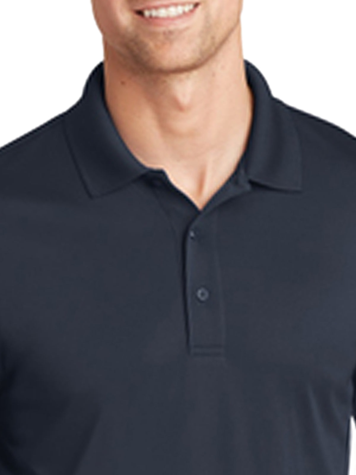 Men's Pocketless Long Sleeve Polo - CS412LS - Dark Navy