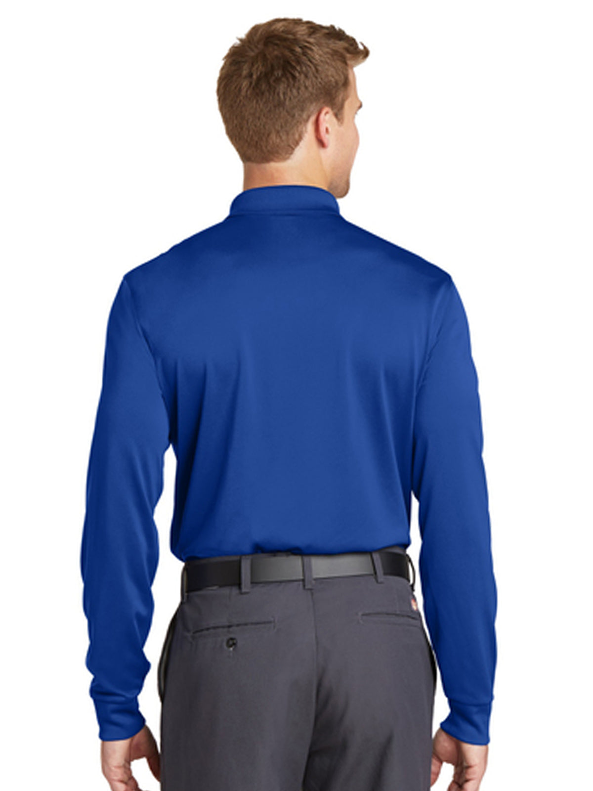 Men's Pocketless Long Sleeve Polo - CS412LS - Royal