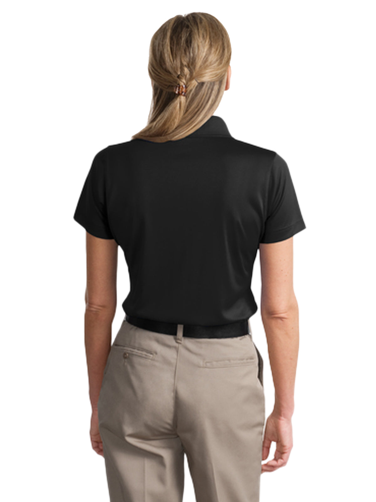 Women's Pocketless Snag-Proof Polo - CS413 - Black