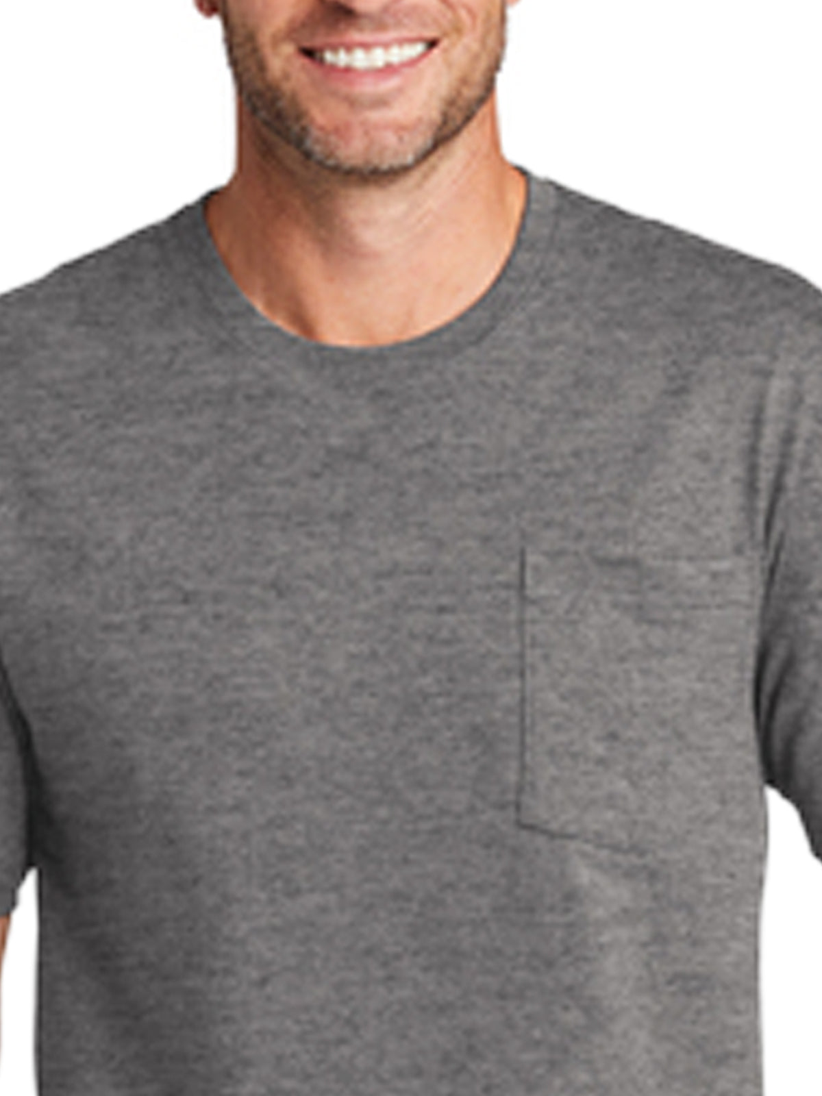 Men's 1-Pocket Workwear Tee - CS430 - Heathered Charcoal