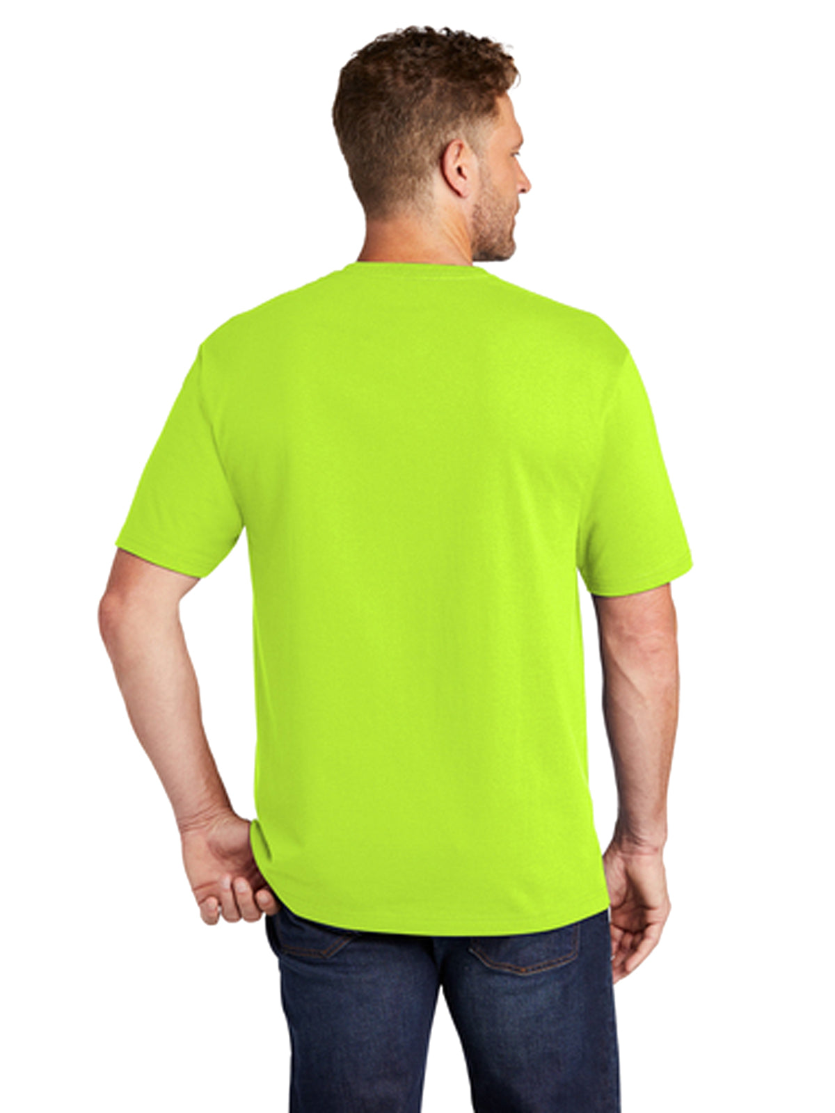 Men's 1-Pocket Workwear Tee - CS430 - Safety Green