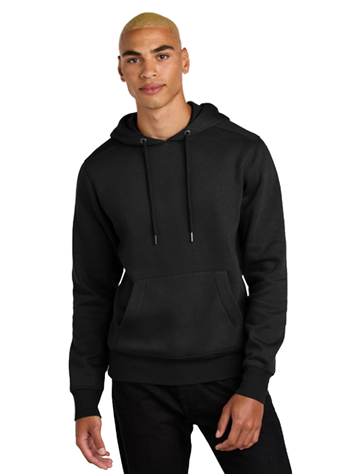 Men's 1-Pocket Perfect Weight Fleece Hoodie - DT1101 - Jet Black