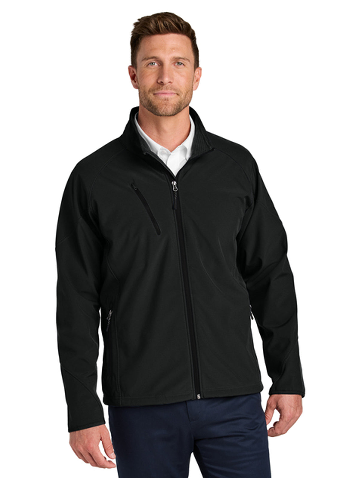 Men's 3-Pocket Soft Shell Jacket - J705 - Black