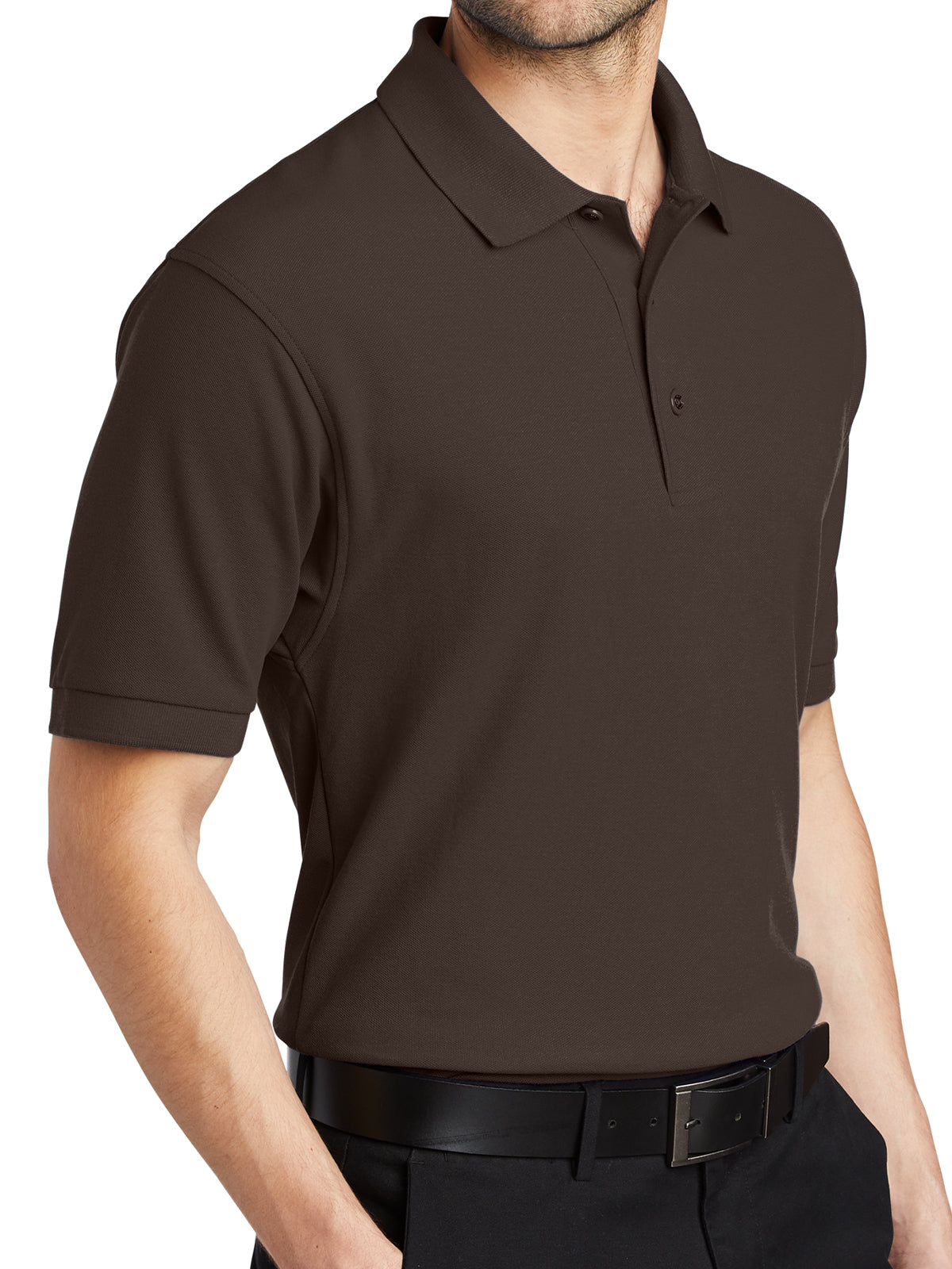Men's Stretch Pique Polo - K500 - Coffee Bean