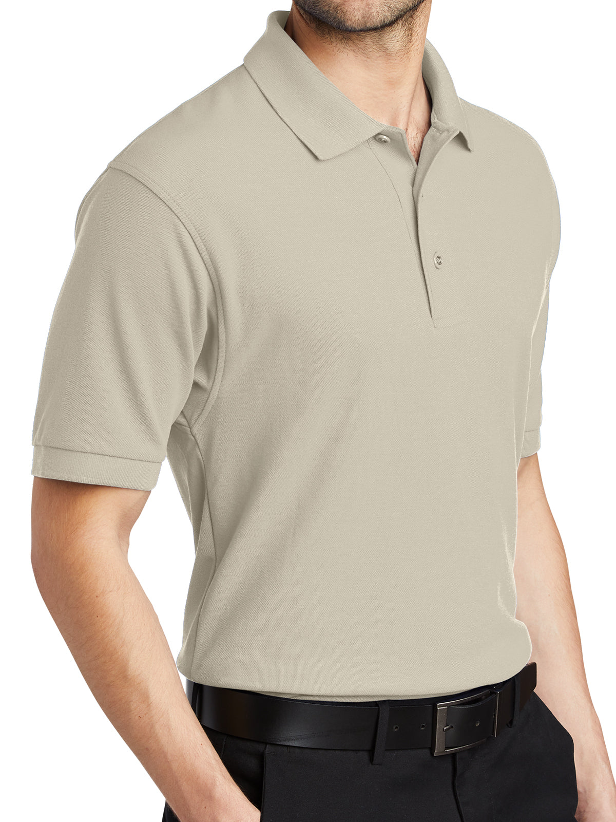 Men's Stretch Pique Polo - K500 - Stone