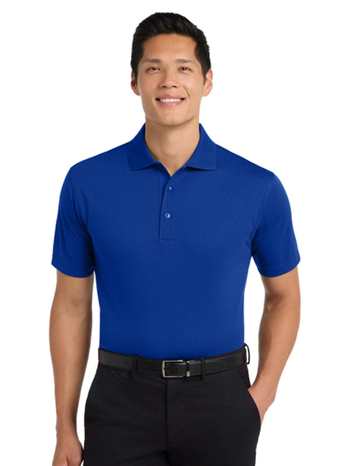 Men's Pocketless Tech Pique Polo - K527 - Bright Royal